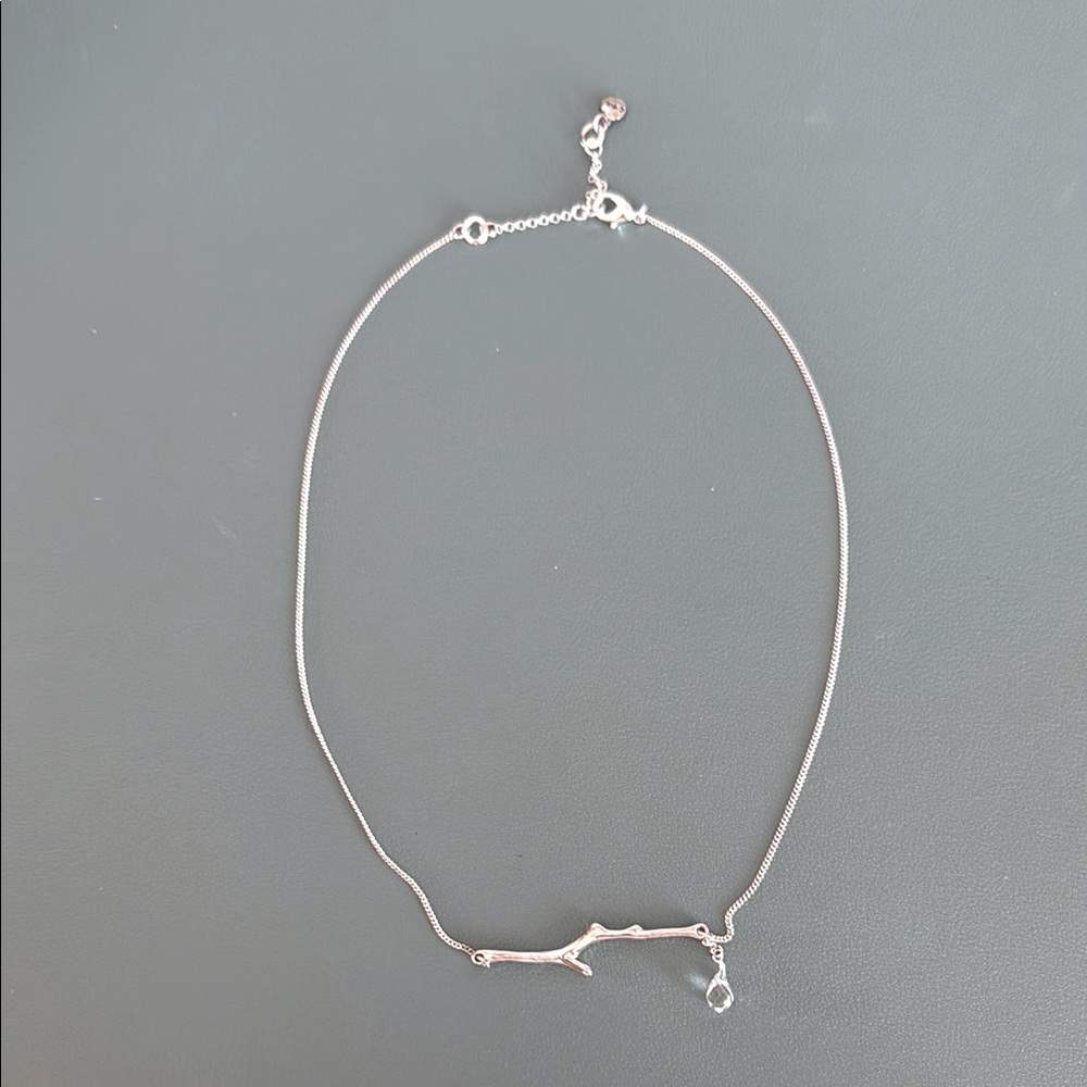 Chloe + Isabel Silver Branch and Crystal Charm Necklace